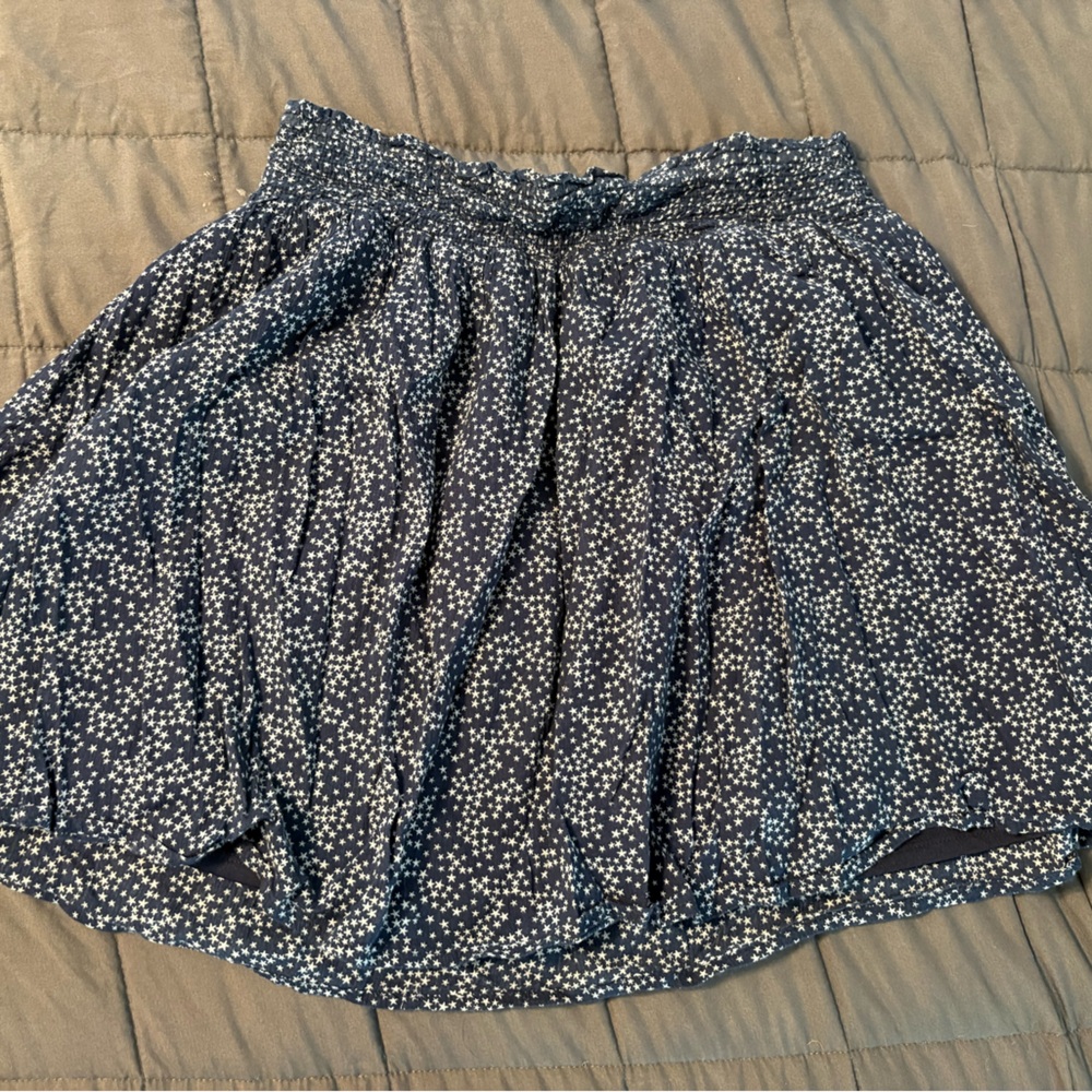 Old Navy Dark Blue Skirt with White Dots